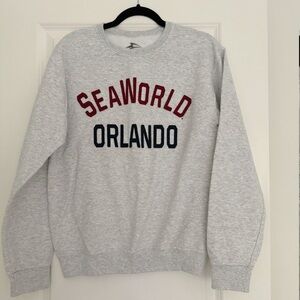 Seaworld Orlando grey crewneck sweatshirt sweater size small 10 12 years